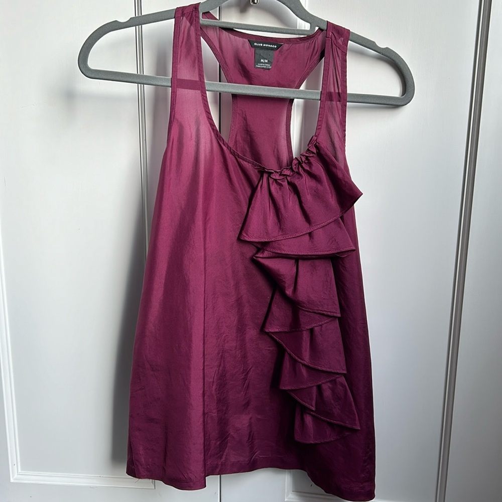 Club Monaco Wine Color Tank